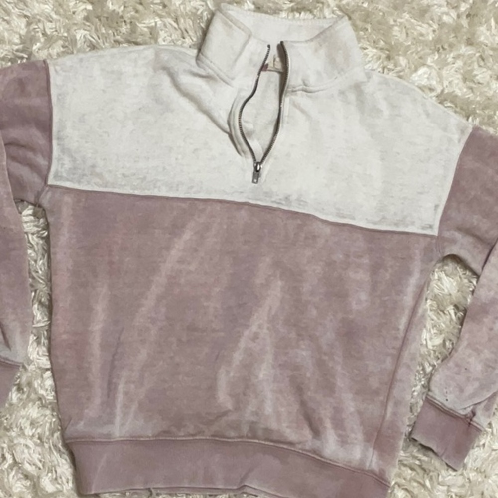 HIPPIE ROSE PINK AND WHITE SWEATSHIRT